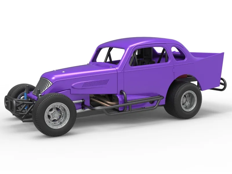 Vintage Dirt Modified stock car Scale 1:25