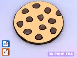 Badge Reel Topper Flat Back chocolate cookie-0