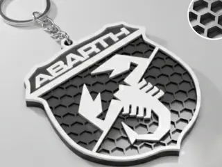 Abarth logo keychain