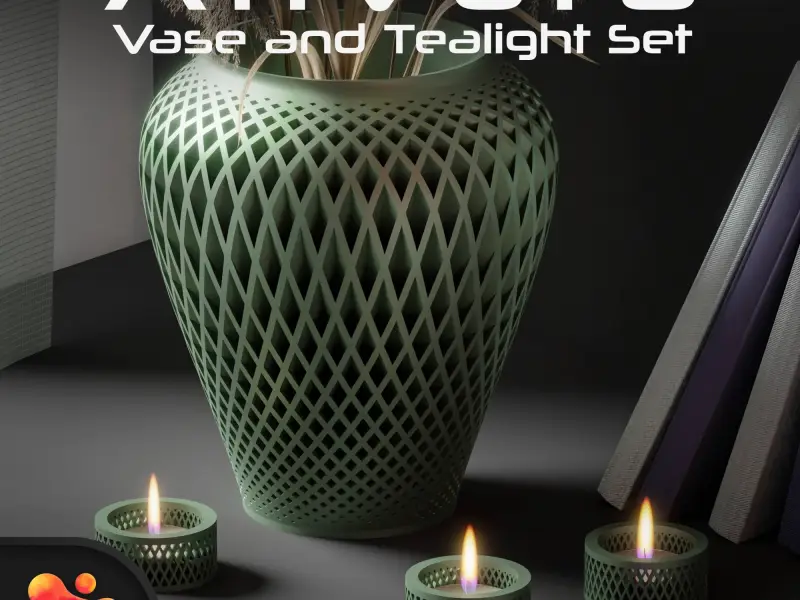 Polymeria'dan Anvora Vazo ve Tealight Holder Seti