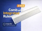 2In1 Comb with Built-In Ruler-0