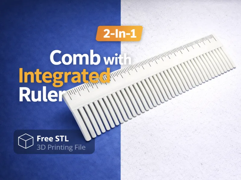Pettine 2in1 con righello integrato