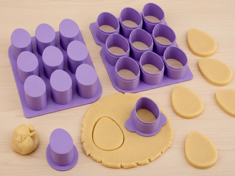 9-in-1 Egg Cookie Cutter and Cake Pop Mold Set