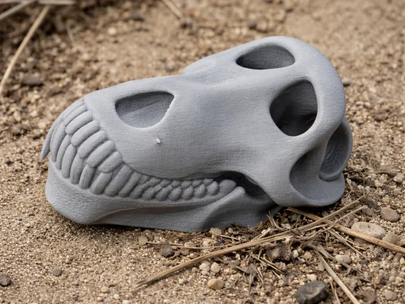 Olive Baboon Skull