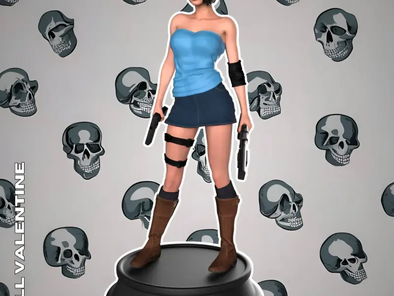 Figura "JILL VALENTINE" em Miniatura
