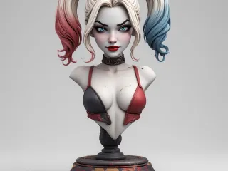 HARLEY QUINN FANART BUST