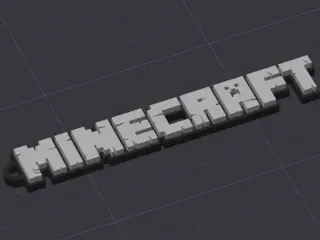 Minecraft Logo Keychain