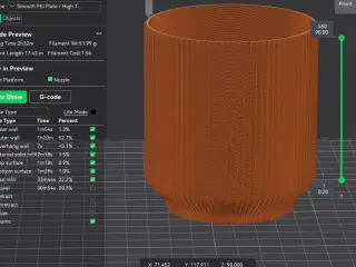 Ribbed Patterned Flower Pot