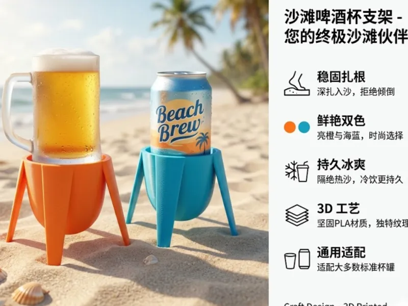 Suporte de Copo de Cerveja de Praia