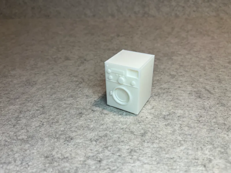 Lavadora de casa de muñecas para casa en miniatura