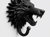 Geometric Wolf Head Wall Hook-0