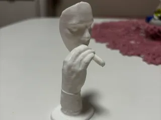Smoking man sculpture