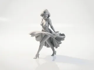 Dancing Lady Figurine Collectible 3D Printable
