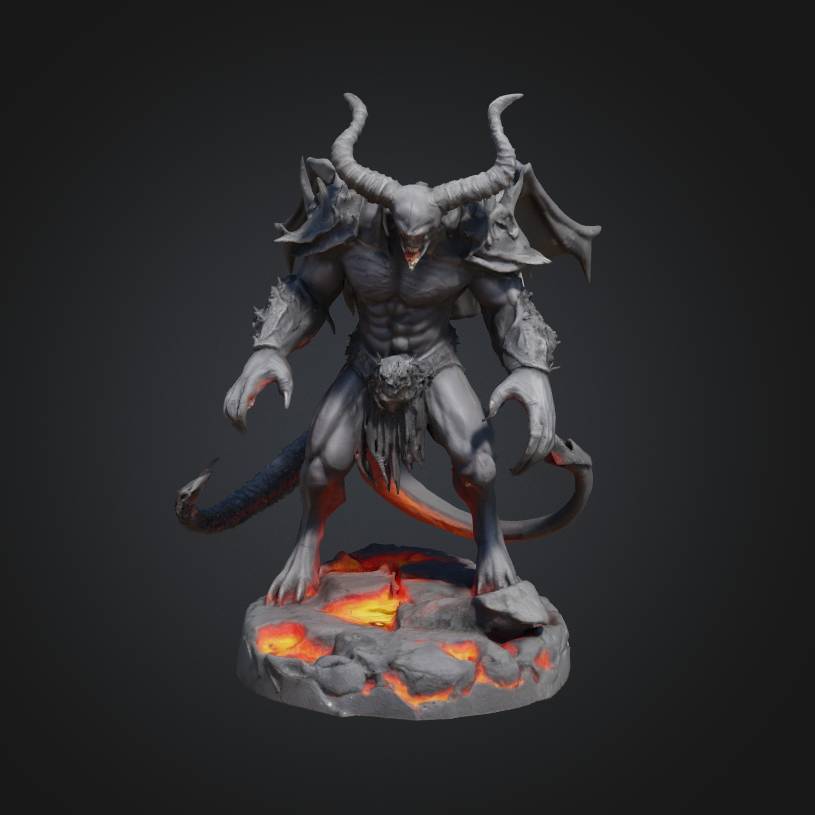 Free Characters & Creatures STL Download - FREE dark demon game rpgby ...