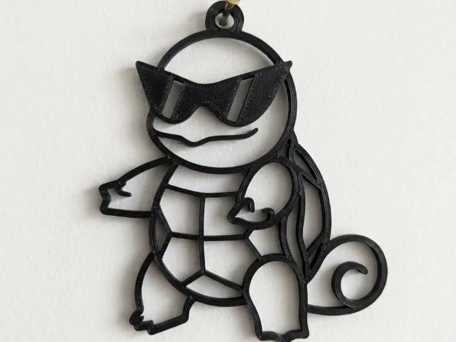 Squirtle Güneş Gözlüklü Ekip Pokemon - Duvar Dekorasyonu