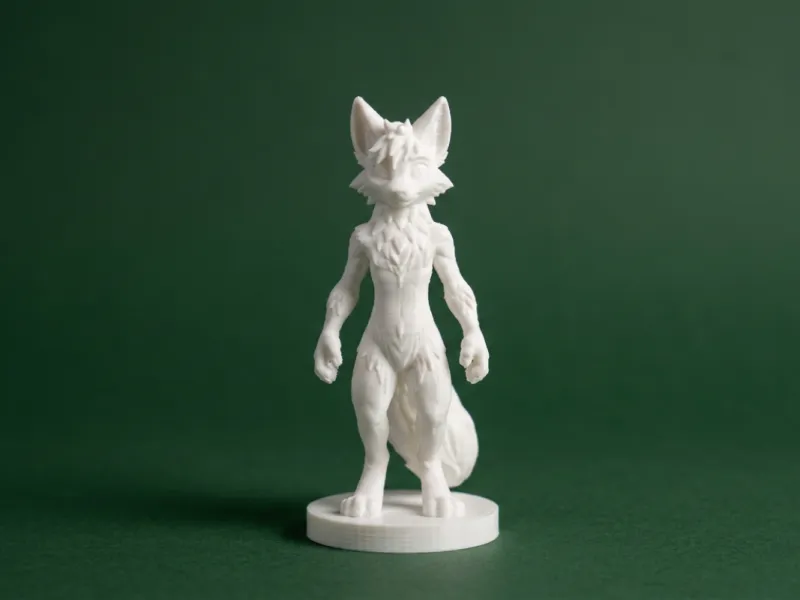 Furry Wolfkarakter – Gestileerd Beeldje
