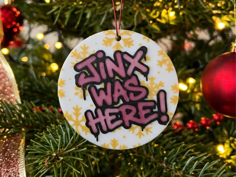 Jinx Was Here! Arcane Christmas Ornament – Multicolor