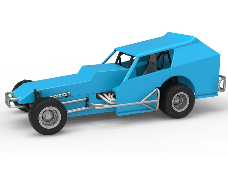 Carro stock car modificado para terra vintage Versão 8 Escala 1:25