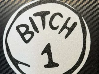 Bitch 1 coasters with holders