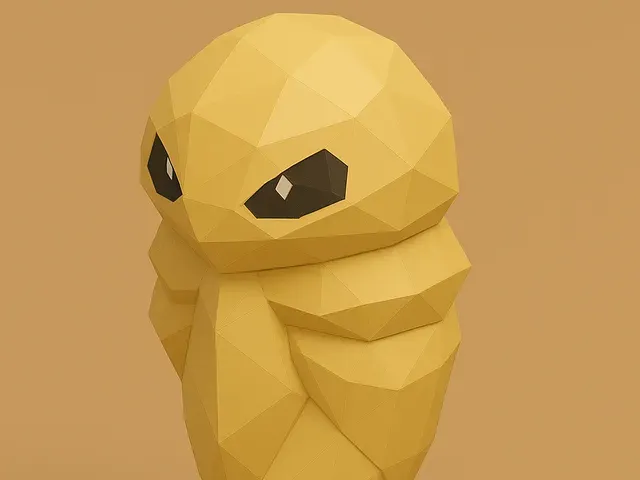 #014 Kakuna – Low Poly Pokémon
