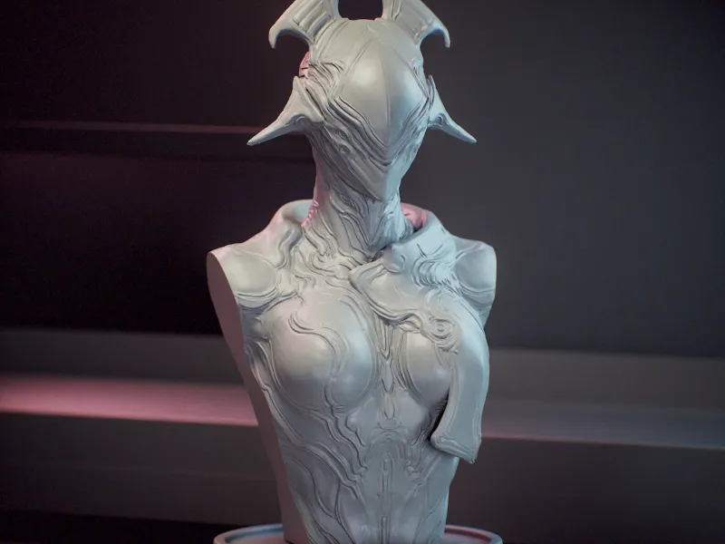 Garuda Bust from Warframe video game - Busto de Garuda