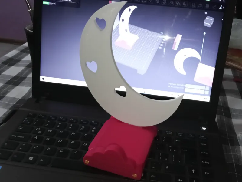 Suporte para Celular Nuvem e Lua