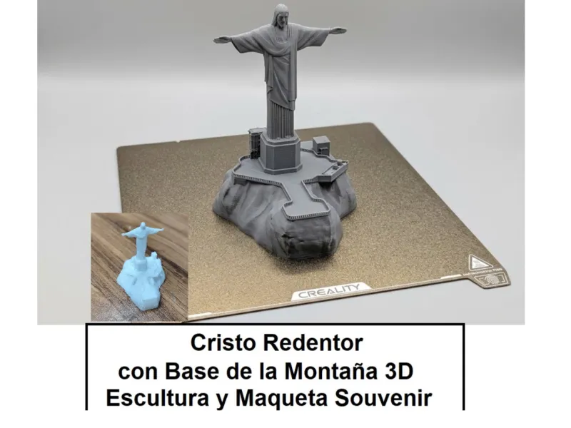 救世基督像与山形底座 3D