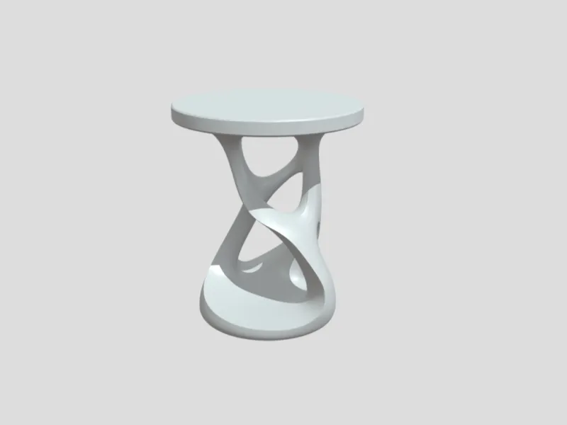 Wooden sculptural table