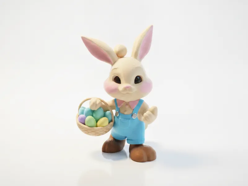 イースターバニーフィギュリン 動物 3Dプリント可能