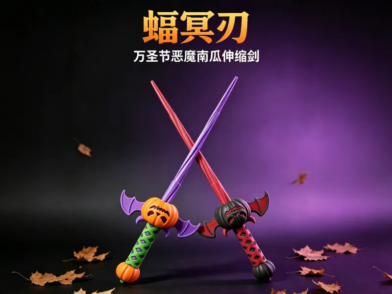 Halloween Demon Pumpkin Telescopic Sword - Bat Nether Blade