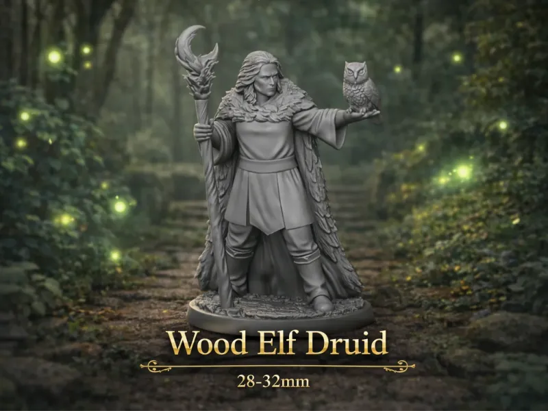 木精灵德鲁伊 - DND微缩模型