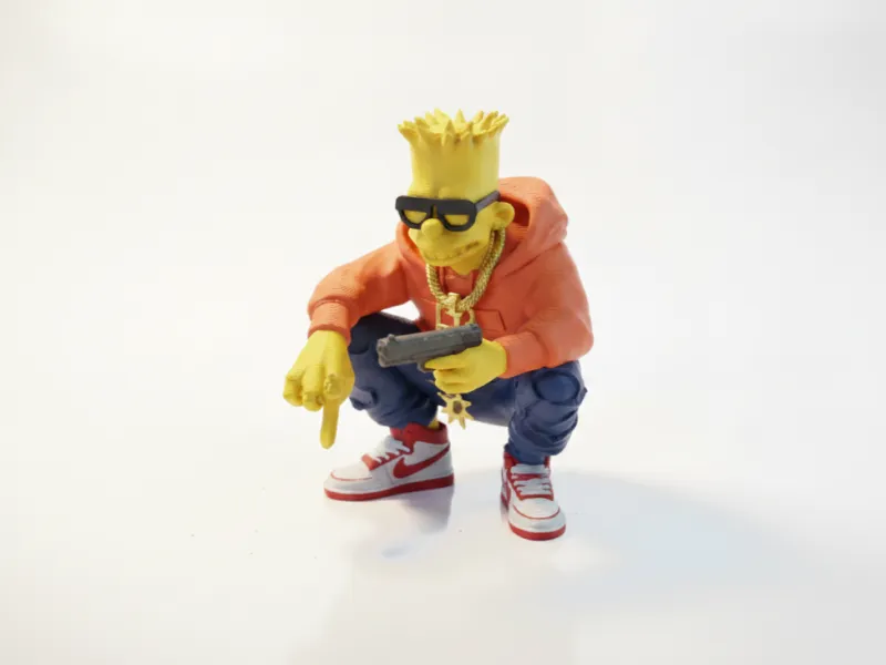Bad Boy Bart Figurine Cartoon-Charakter 3D-druckbar