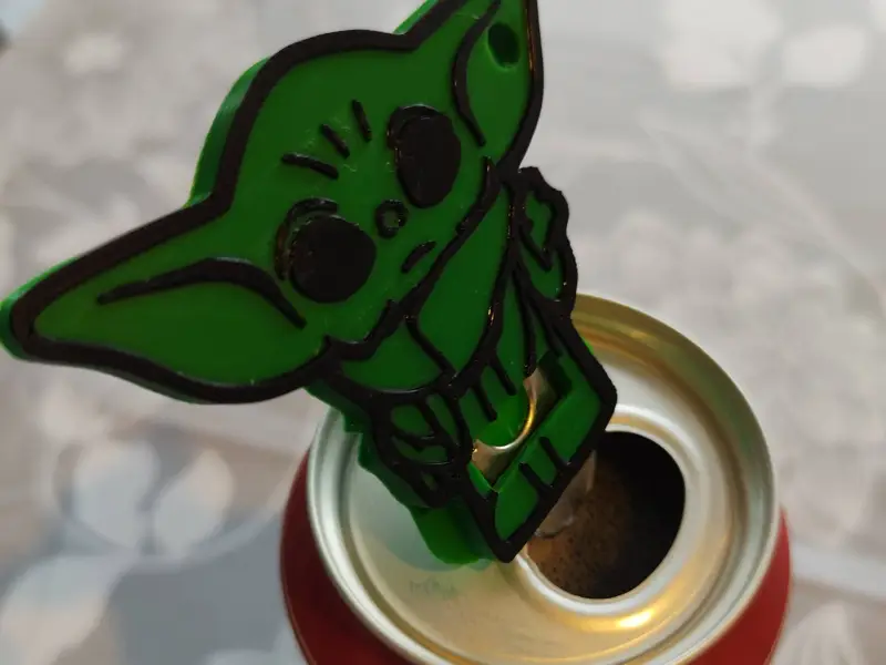 Abridor de Refrigerante e Tampa Chaveiro do Yoda