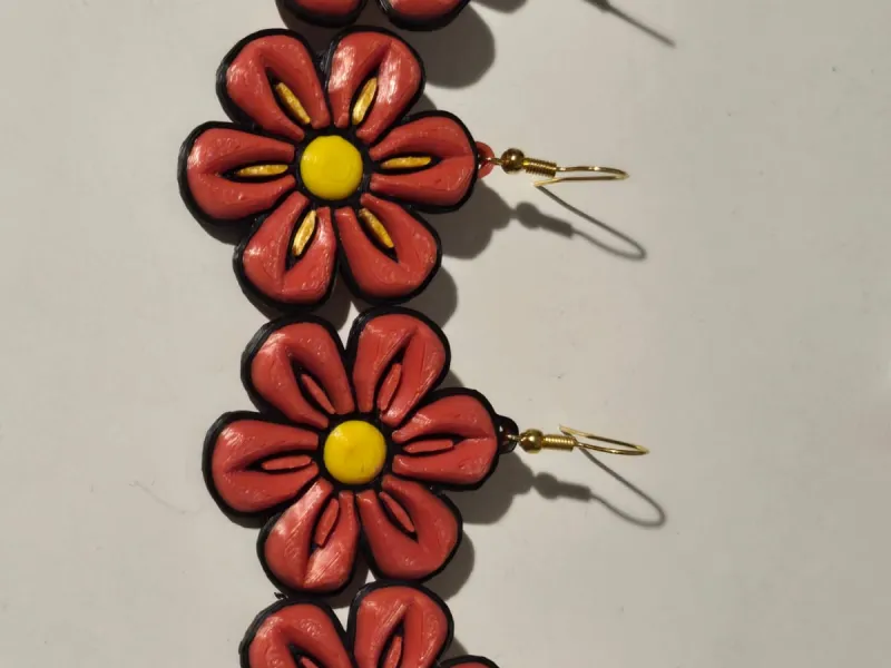 3D Groovy Bloom Earrings