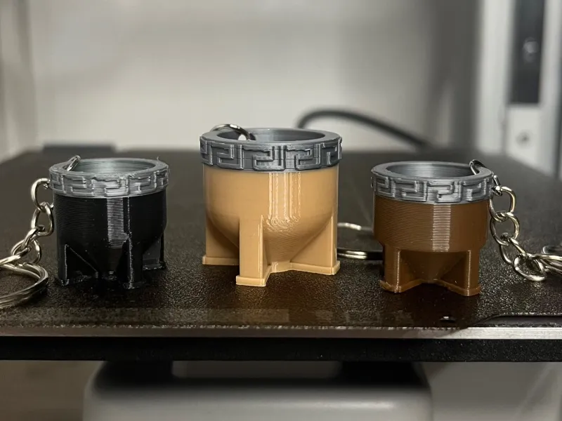 LLAVERO DE MATE HUECO, CON VIROLA Y GUARDA EDITABLES