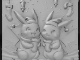 Christmas Pikachu Couple