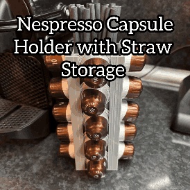 Nespresso Capsule Holder with Straw Slot