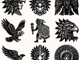 Aztec Eagle Warrior Pack – 9 Tribal Eagle Designs for CNC-0