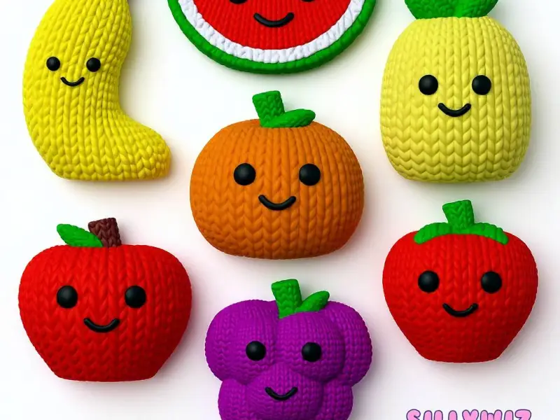 Set of fruits - knitting - crochet - No supports