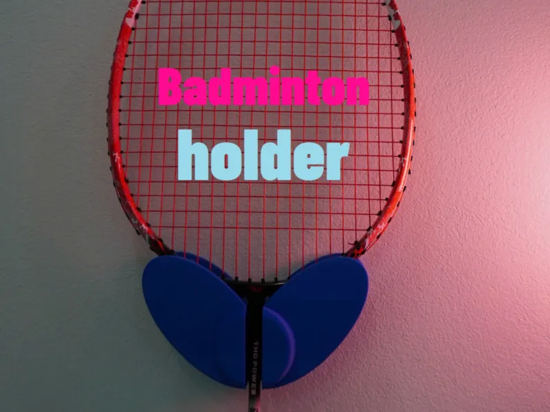 Badmintonracket Houder – Minimalistische Muurbevestiging