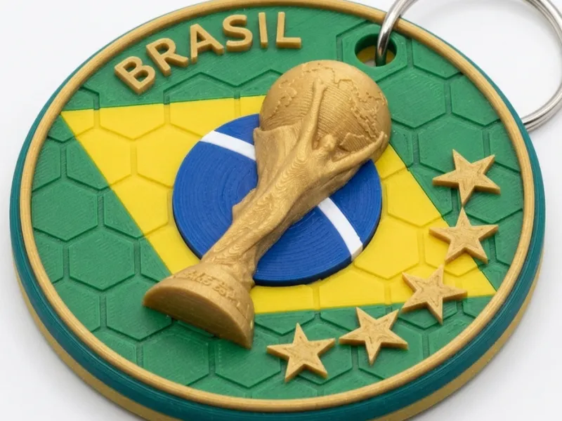 LLAVERO BRASIL CAMPEÓN ( 5 ESTRELLAS )