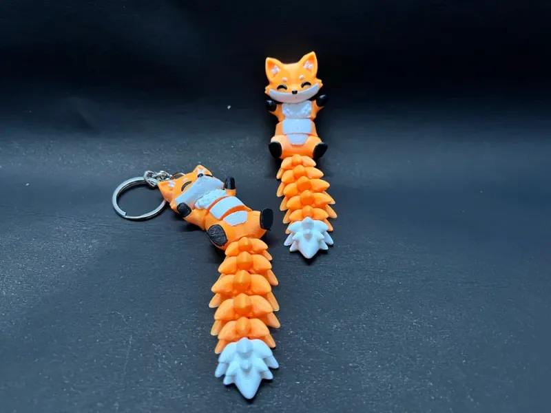 Queue touffue Mignon renard flexible avec - Jouet / Porte-clés