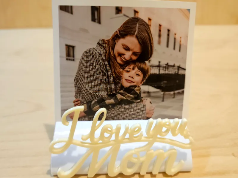 Moldura "Eu Te Amo, Mãe" - Polaroid 600 - Presente de Impressão 3D