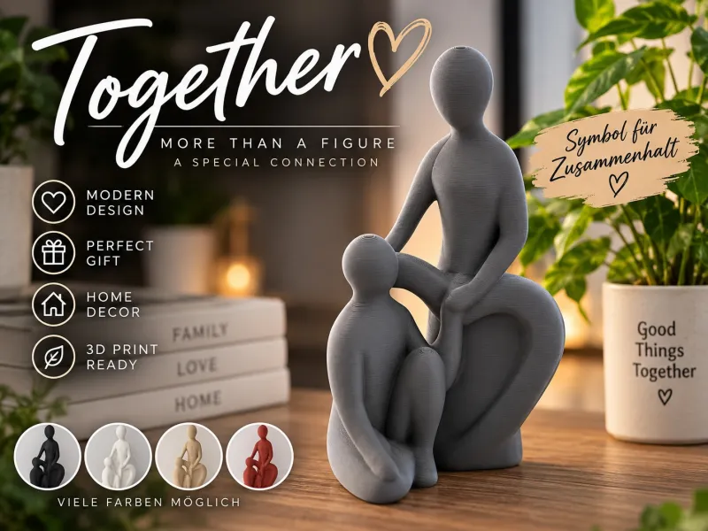 Juntos – Figura abstracta de dos personas | Decoración moderna