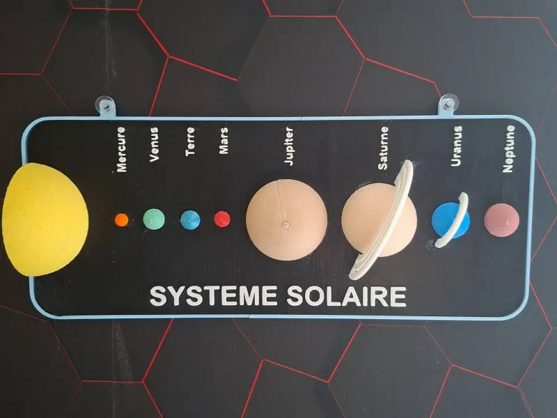 Zonnestelsel met verwijderbare planeten - Educatieve puzzel
