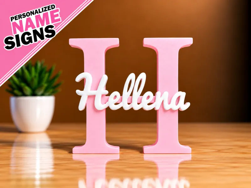 Placa de Nome 3D - Hellena