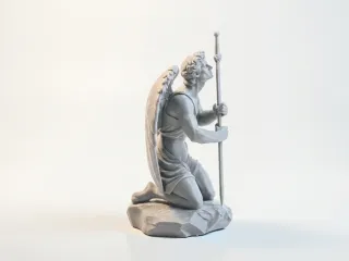 Fallen Angel Statue Fantasy Mythology 3D Printable