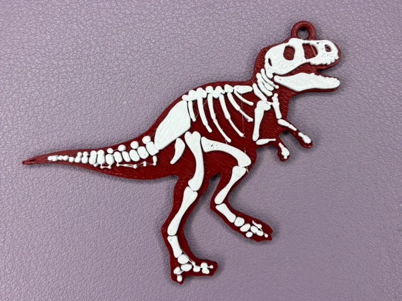 T-Rex Skeleton Keyring | Tyrannosaurus Rex Multicolour Keych