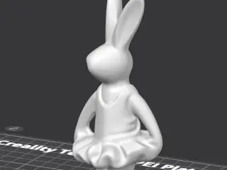 Hase Mädchen als Statue