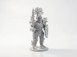 Sea Knight Warrior Fantasy Figurine 3D Printable